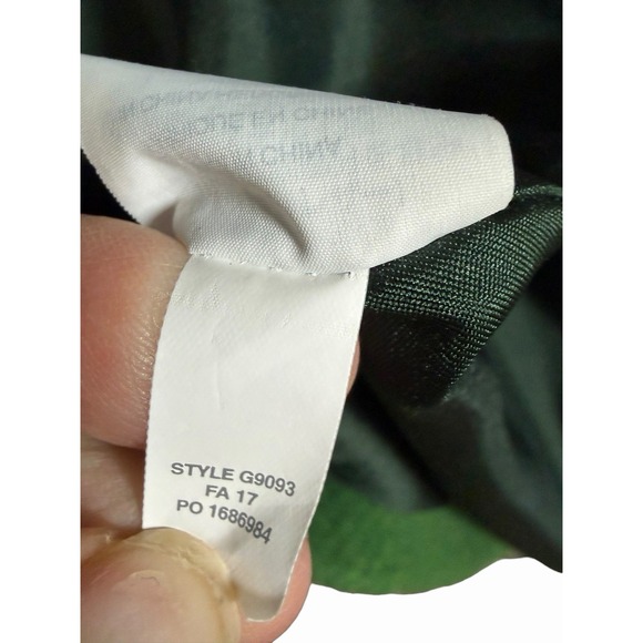 J.Crew Chateau Parka Italian Stadium-Cloth Wool Coat Fur Hood Green Size 6 - Picture 12 of 13